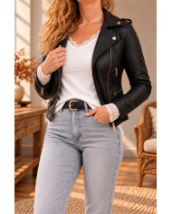 Perfecto en simili noir