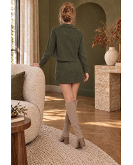 Veste en velours kaki Inès