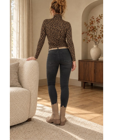 Jean slim gris noir Stanley