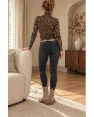Jean slim gris noir Stanley