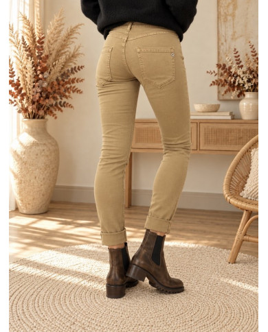 Pantalon taupe boutons bijoux Célio