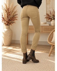 Pantalon taupe boutons bijoux Célio