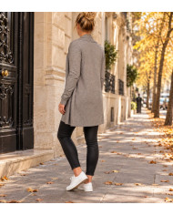 Gilet doux gris taupe