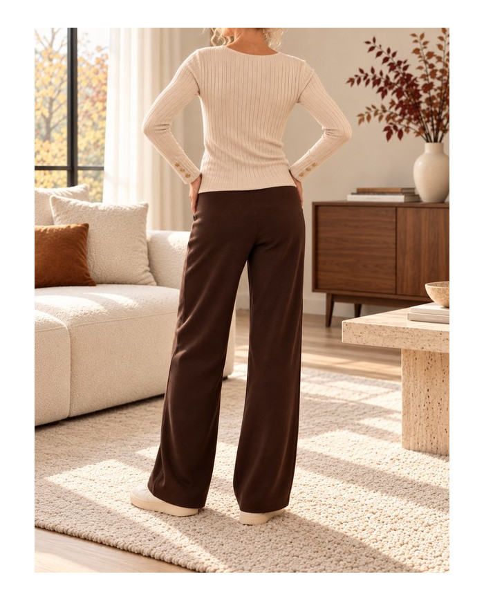Pantalon confort chocolat Marlo