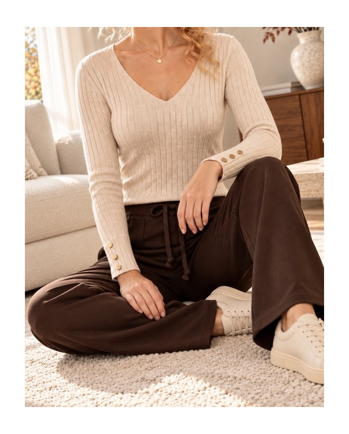 Pantalon confort chocolat Marlo