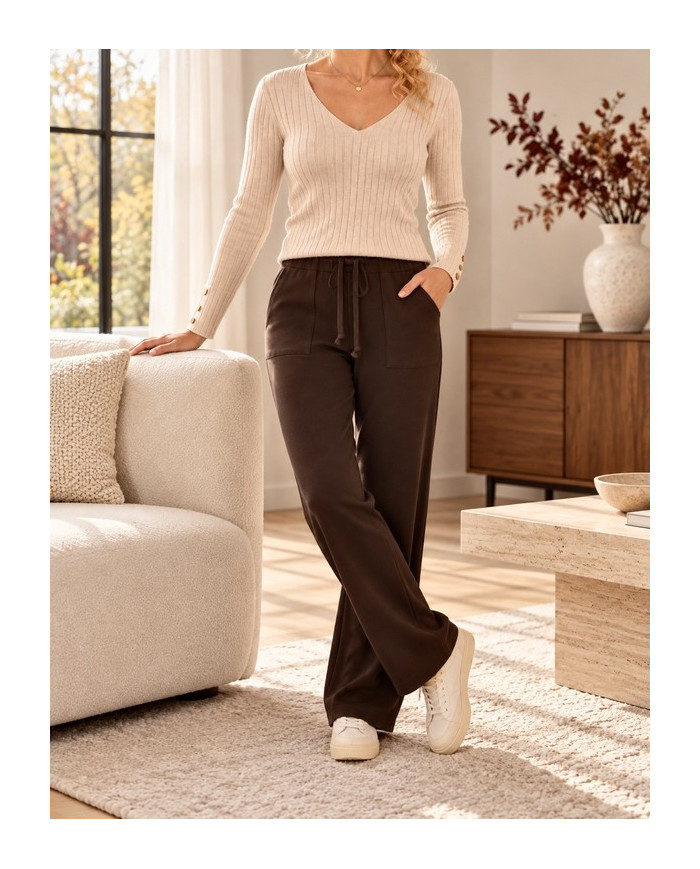 Pantalon confort chocolat Marlo