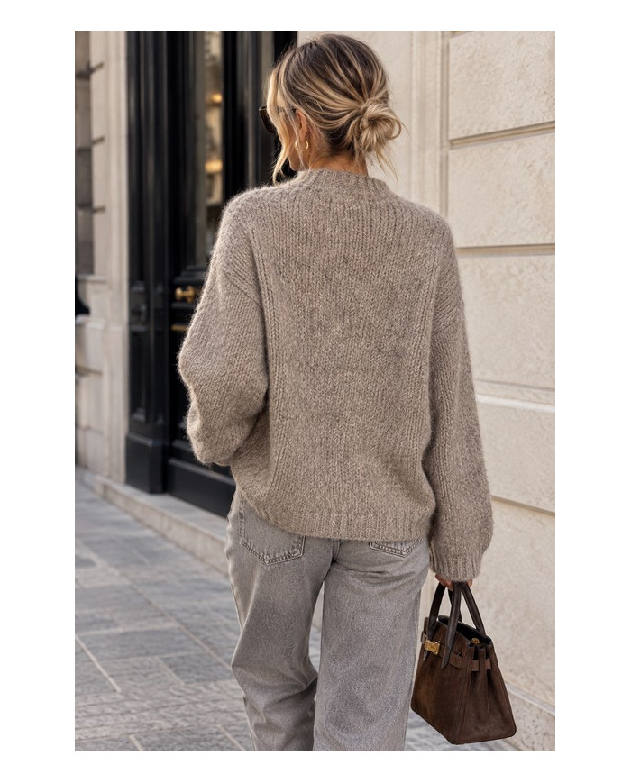 Pull doux et bien chaud taupe