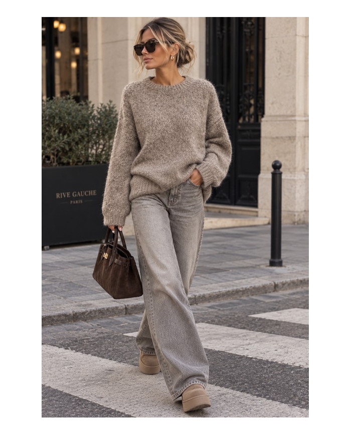 Pull doux et bien chaud taupe