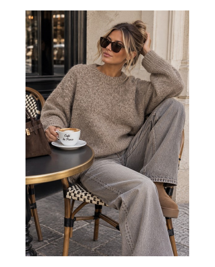 Pull doux et bien chaud taupe