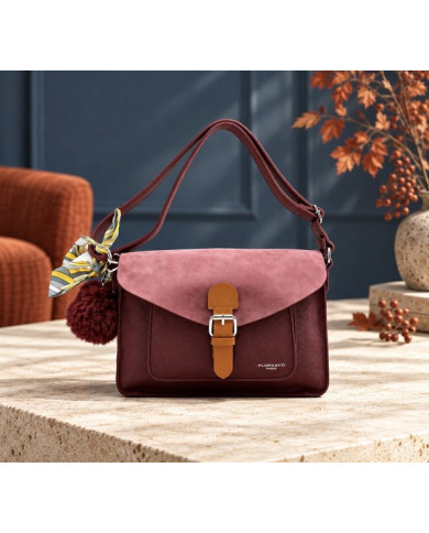 Sac bandoulière cartable bordeaux Fanfan