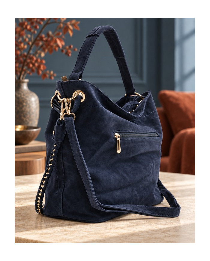 Sac à main bleu marine Soline