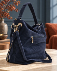 Sac à main bleu marine Soline