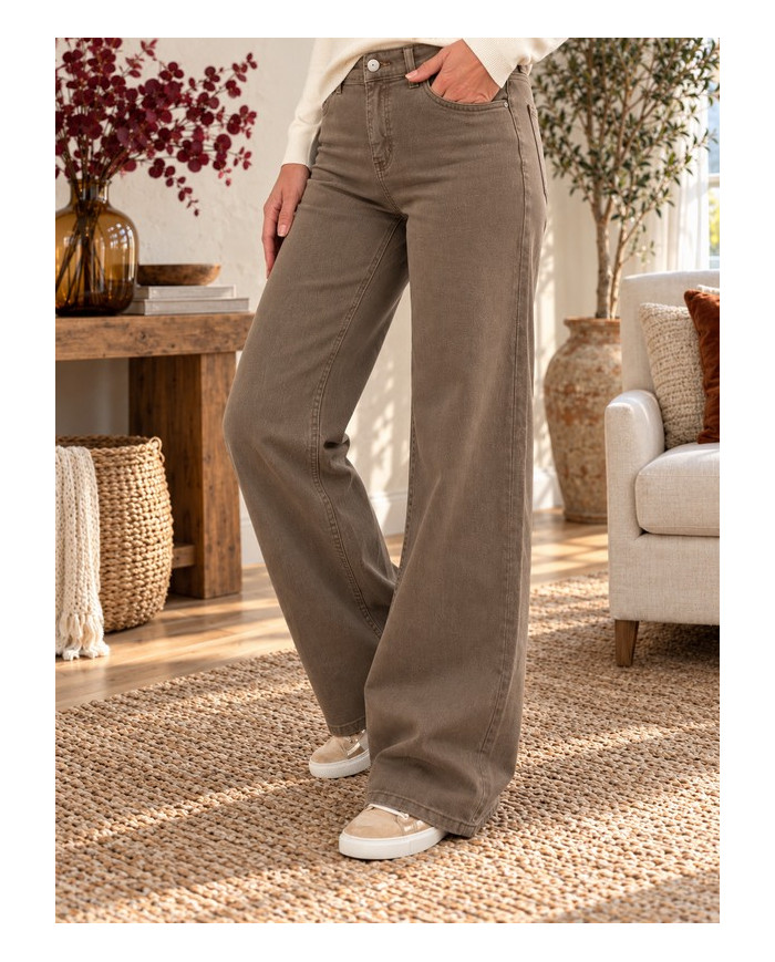 Pantalon large choco medium Tino