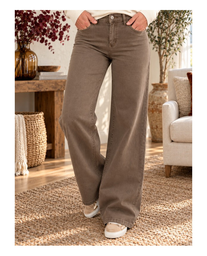 Pantalon large choco medium Tino