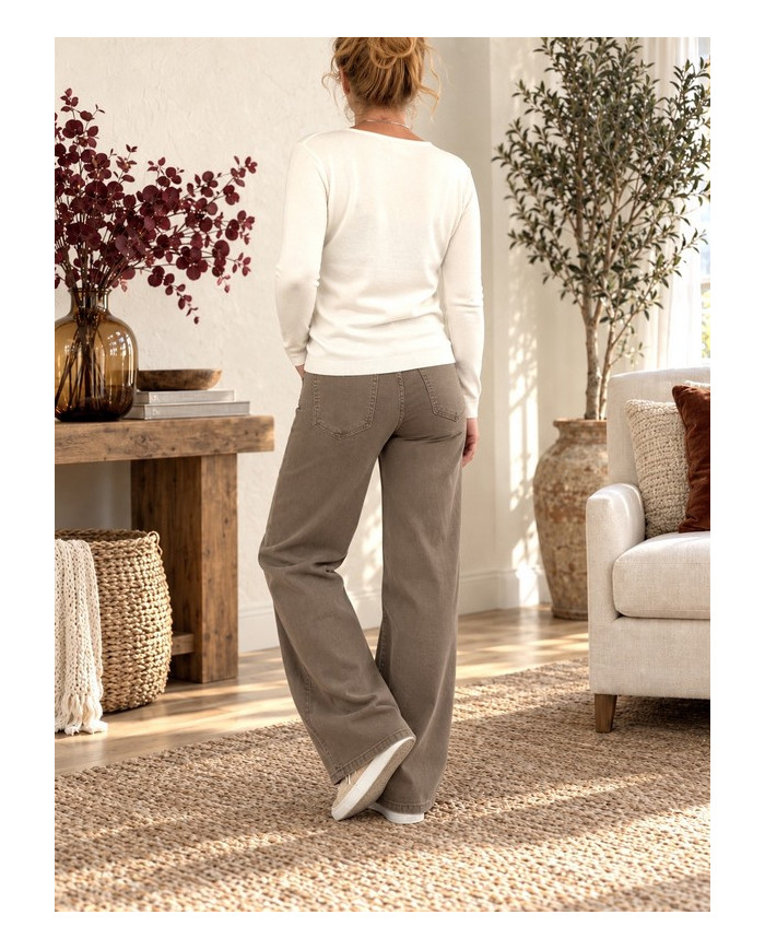 Pantalon large choco medium Tino