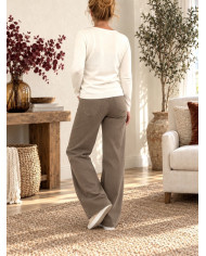 Pantalon large choco medium Tino