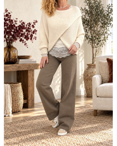 Boléro croisé beige