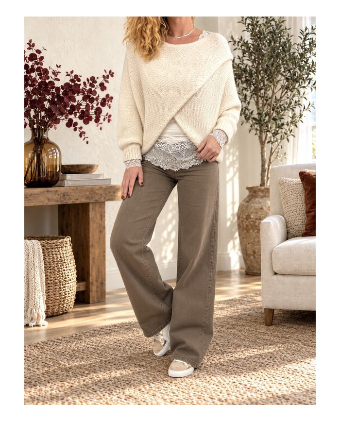 Boléro croisé beige