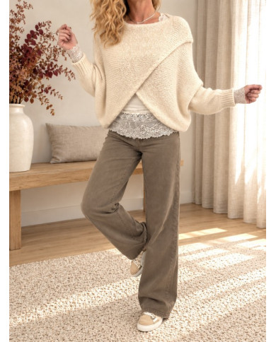 Boléro croisé beige