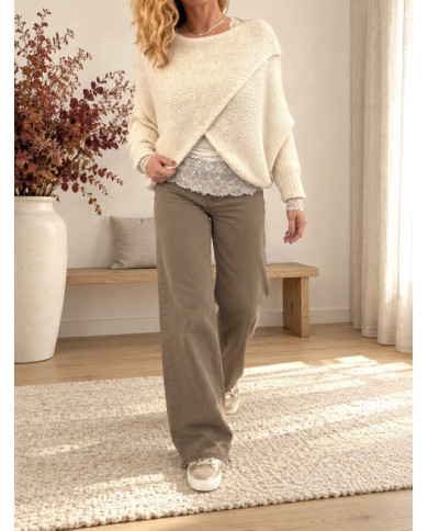 Boléro croisé beige