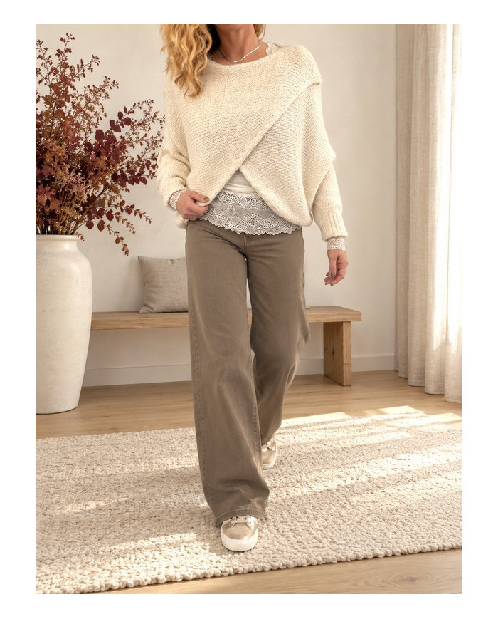 Boléro croisé beige