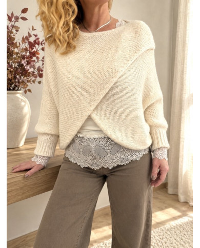 Boléro croisé beige