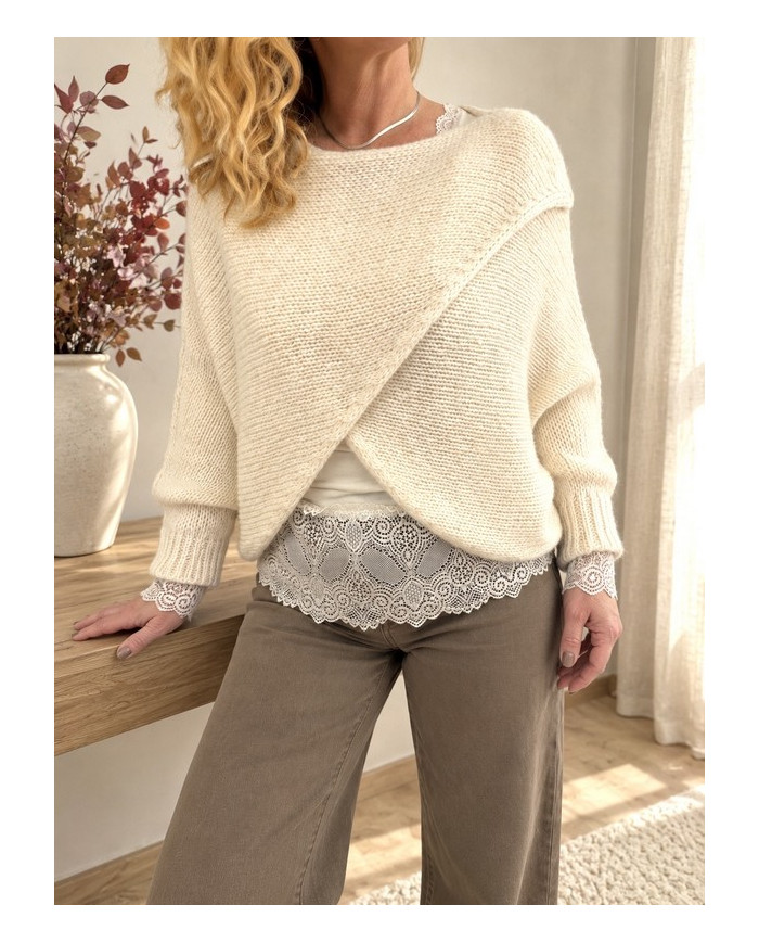 Boléro croisé beige