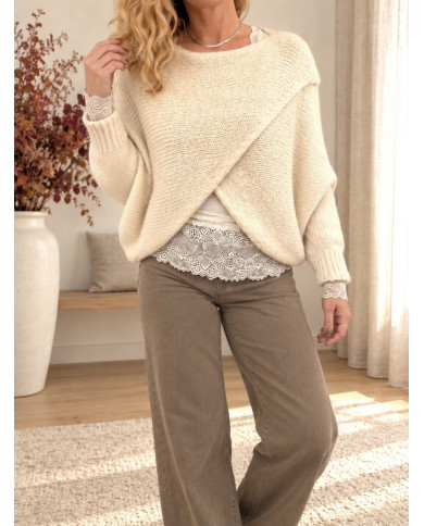Boléro croisé beige