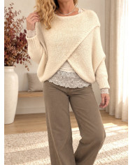 Boléro croisé beige