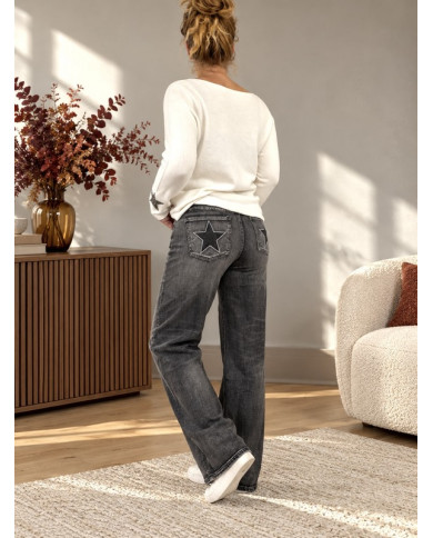 Jean wide leg gris used Benji