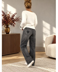 Jean wide leg gris used Benji