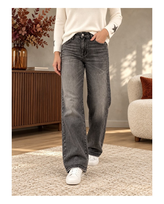 Jean wide leg gris used Benji