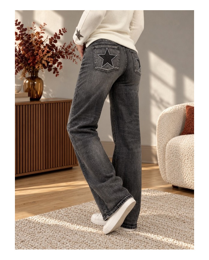 Jean wide leg gris used Benji