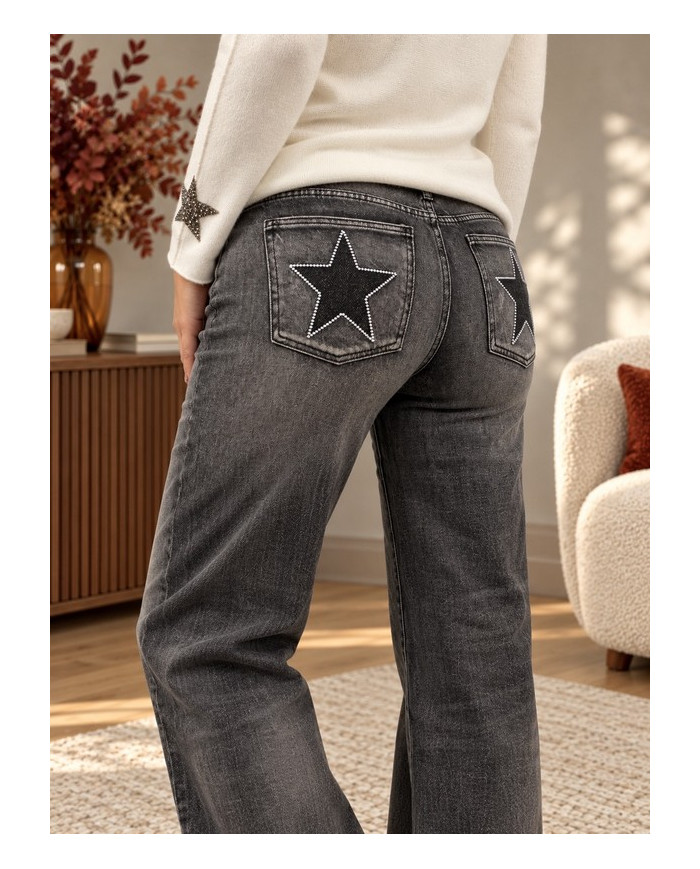 Jean wide leg gris used Benji