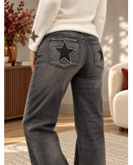Jean wide leg gris used Benji