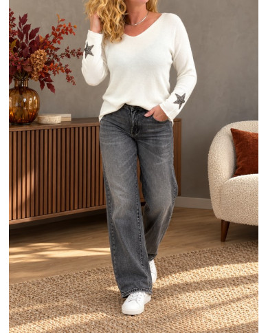 Jean wide leg gris used Benji