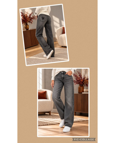Jean wide leg gris used Benji