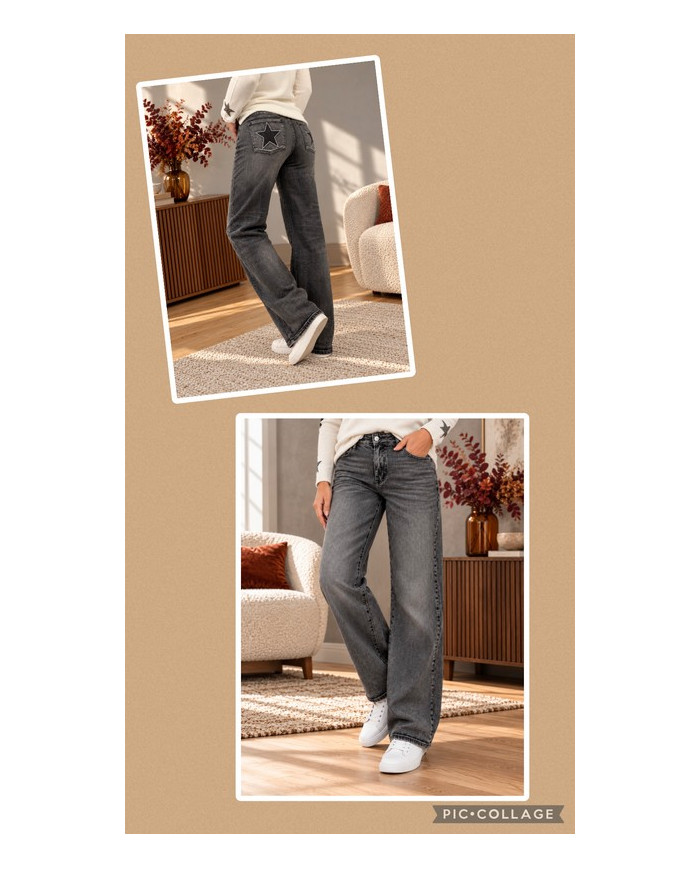 Jean wide leg gris used Benji