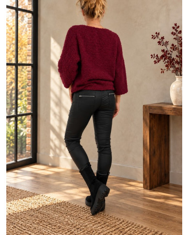 Pull doudou bordeaux "Bohème"