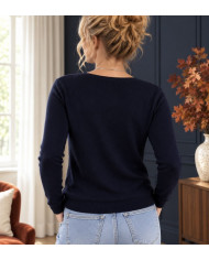 Pull bleu marine "Rock"