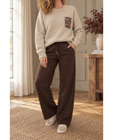 Pantalon de jogg marron chocolat Amael