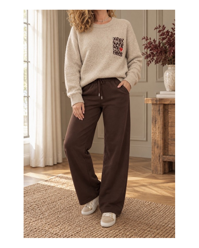Pantalon de jogg marron chocolat Amael