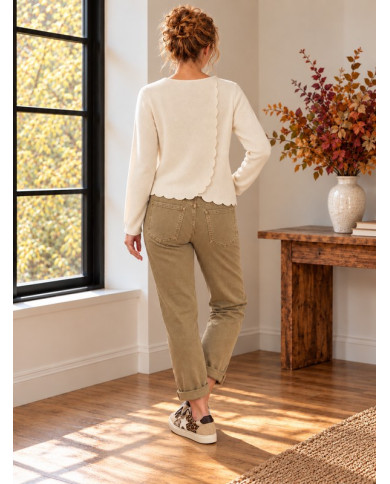 Jean boyfriend beige taupe Alex