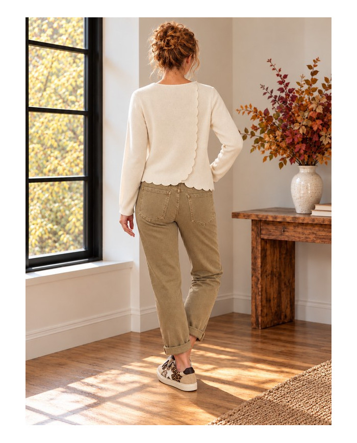 Jean boyfriend beige taupe Alex