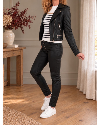 Pantalon en simili noir Melly