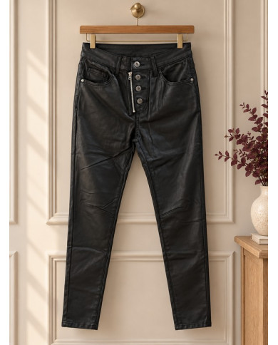 Pantalon en simili noir Melly