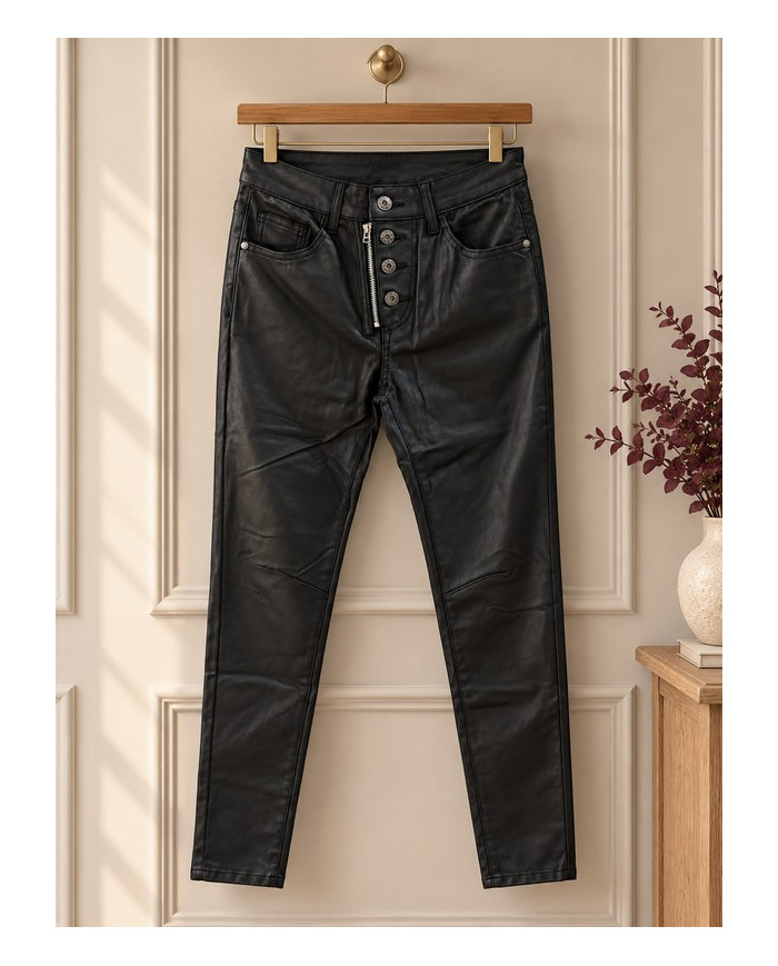 Pantalon en simili noir Melly