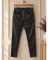 Pantalon en simili noir Melly