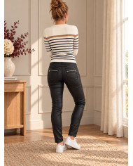 Pantalon en simili noir Melly