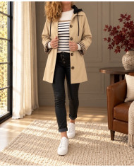 Trench beige avec capuche Willie